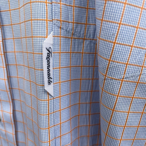 Faconnable 100% Cotton Striped Button Up  Shirt, size Neck 16” - Picture 2 of 7